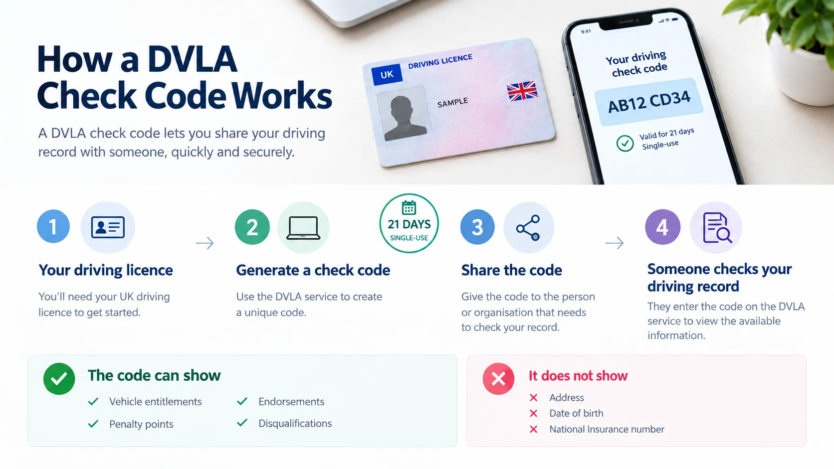 how dvla check code works